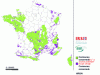 Figure 4 - Map of municipalities with radon potential (2010) (source: IRSN)