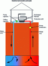 Figure 5 - Groundwater collection with water-to-water heat pump (© Ademe/© BRGM)