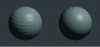 Figure 17 - Visual difference between flat shading and smooth shading (Royalty-free image created with Blender software)