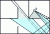 Figure 7 - Reflection and windowing of beams generated from the S source