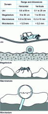 Figure 27 - Schematic representation and dimensions of different pavement textures