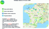 Figure 4 - Distribution of hydrogen stations in France in 2018 (source Association Française pour l'Hydrogène et les Piles à Combustible, AFHYPAC)