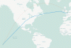 Figure 1 - Flight path (blue) of an Air Tahiti Nui flight from Papeete to Paris and great circle route (dotted orange) on 15/03/20 (OSN data)