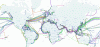 Figure 7 - Submarine cable mapping (source: https://www.submarinecablemap.com/)