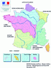 Figure 3 - The seven river basins in mainland France and four of the five overseas basins